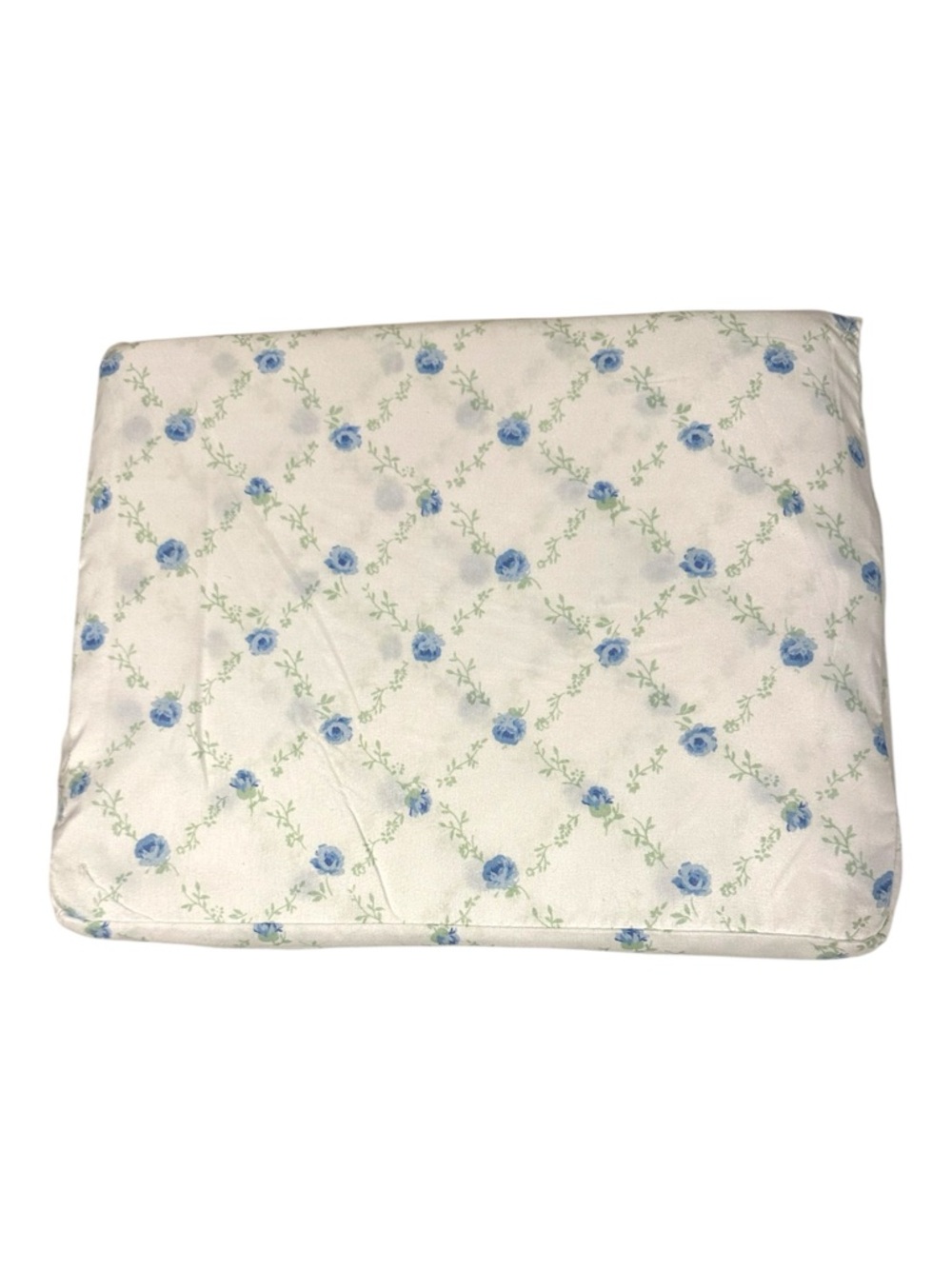 Blue Floral Delicate Rose Lattice Printed Microfiber Sheet Set Twin 3 Piece - Picture 2 of 2